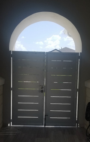 Modern Horizontal Lines Double Gate #9088 - Image 2