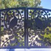 Garden Peacock Double Metal Gate #5315
