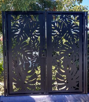 Monstera Leaves Metal Dual Gate #4065 - Image 2