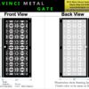 Square Cross Pattern Metal Entry Gate #2224