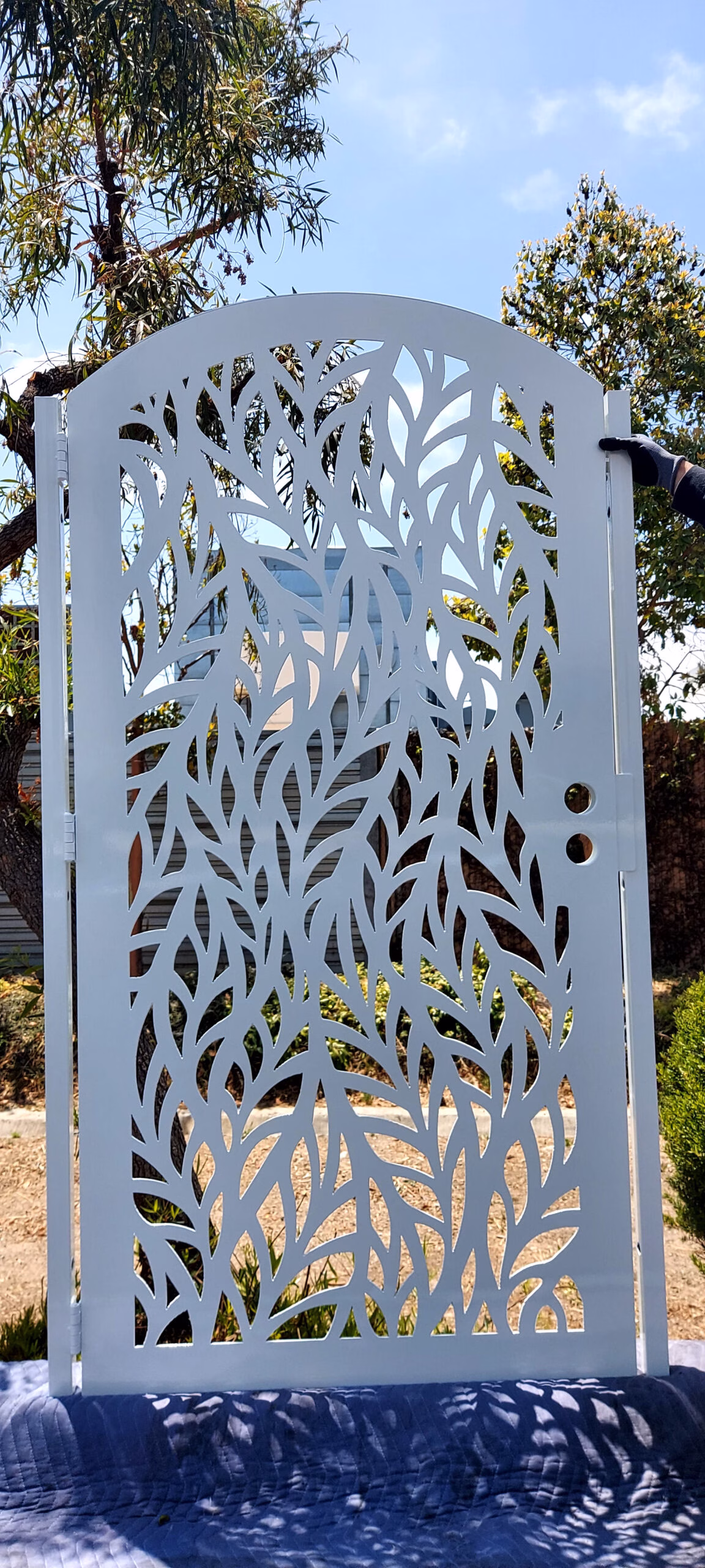 Leaves Maze Metal Entry Gate
