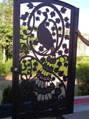 Garden Peacock Metal Gate #5315 - Image 4