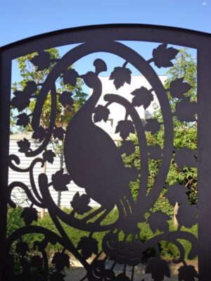 Garden Peacock Metal Gate #5315 - Image 3