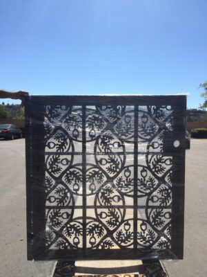 acorn leaves entry metal gate